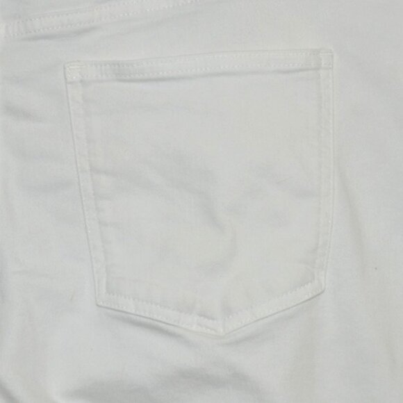 Gap Mid-Rise Girlfriend Ankle Jeans Optic White Size 18R 34 Raw Hem Classic - Picture 7 of 10